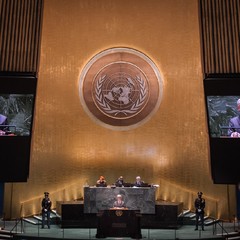 Projev prezidenta republiky na 78. Valném shromáždění OSN, New York, 19.9.2023, foto: Zuzana Bönisch 