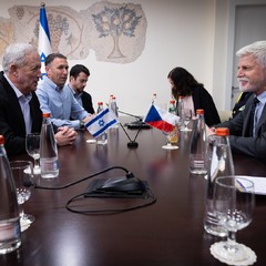 Setkání s členem válečného kabinetu a předsedou bloku Národní jednoty Bennym Gantzem, oficiální návštěva Státu Izrael a Státu Katar, 15.1. 2024, foto: Zuzana Bönisch 