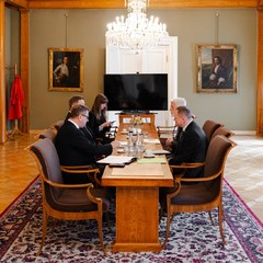Prezident republiky přijal 1. místopředsedu vlády a ministra vnitra Víta Rakušana, Pražský hrad, 19.4.2024, foto: Tomáš Fongus