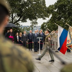 Prezident republiky se zúčastnil slavnostního nástupu ke Dni ozbrojených sil 
