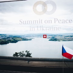 Prezident republiky na summitu o míru na Ukrajině, Bürgenstock u Lucernu, 15.6.2024, foto: Zuzana Bönisch