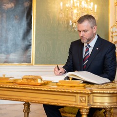 Oficiální návštěva slovenského prezidenta Petera Pellegriniho, Pražský hrad, 26.6.2024, foto: Tomáš Fongus