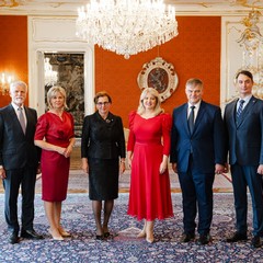 Prezident republiky udělil nejvyšší státní vyznamenání slovenské prezidentce Zuzaně Čaputové, Pražský hrad, 13.6.2024, foto: Tomáš Fongus