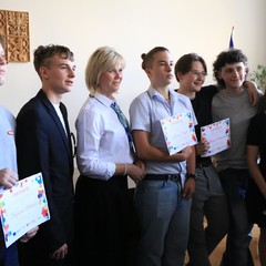 Předání certifikátů mediátorům, Havlíčkovo náměstí, Praha 3, foto: Vendula Kryštofová